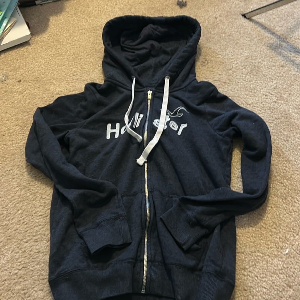 Navy blue holister zip up